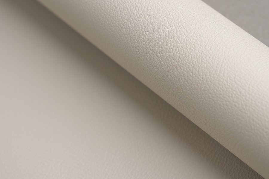 Helle PVC-Dekorfolie mit Kunstlederstruktur
